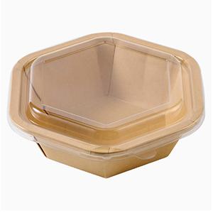 Hexagonal Kraft Paper Box with Lid