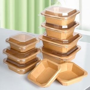 Square Octagonal Kraft Paper Box with Lid