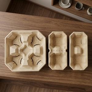 Bamboo Pulp Cup Holders Bamboo Pulp Cup Holders